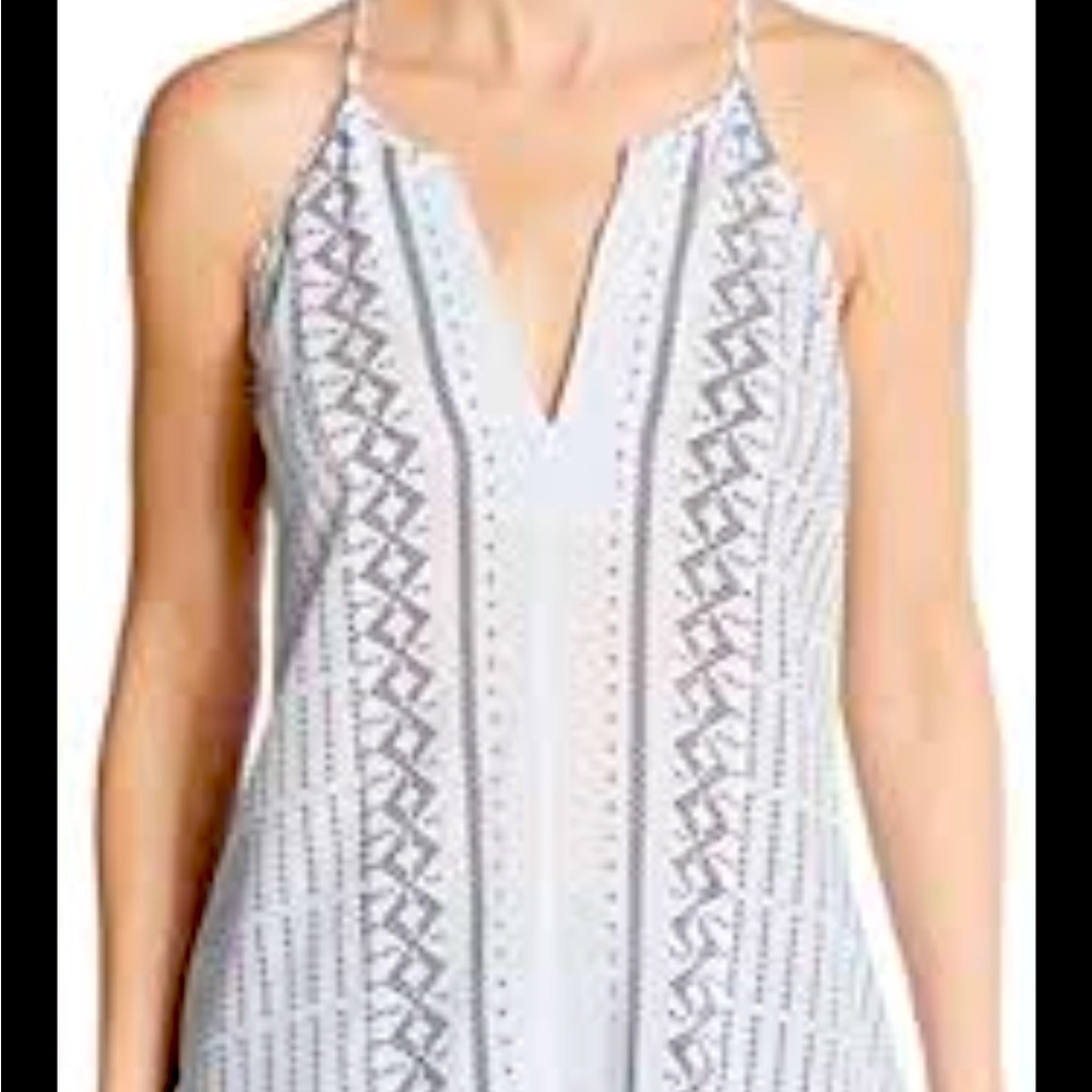 Joie women’s green blue diamond print silk spaghetti strap top Size XXS
